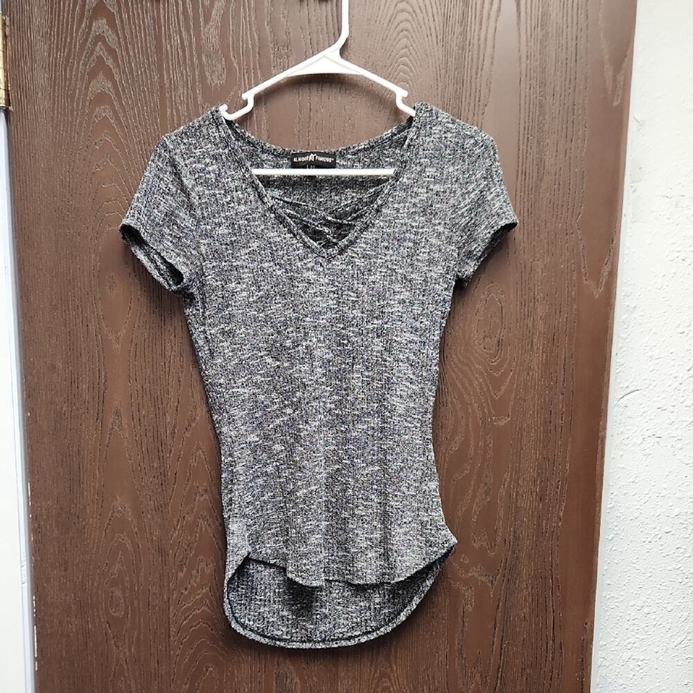 🚨2/$25 or 5/$50🚨Almost Famous Gray Short Sleeve Tee